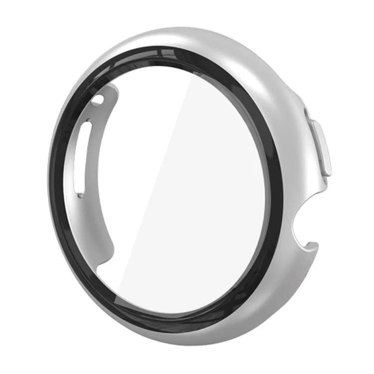 Для Google Pixel Watch 2 / Pixel Watch Hard PC Watch Case Tempered Glass Screen Protector Drop-proof Protective Cover - Silver