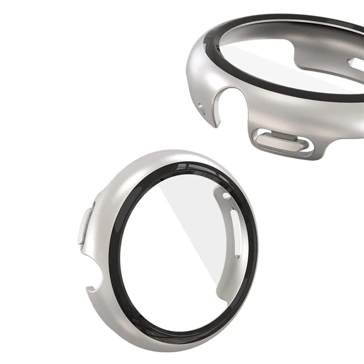 For Google Pixel Watch 2 / Pixel Watch Hard PC Watch Case Tempered Glass Screen Protector Drop-proof Protective Cover - Green