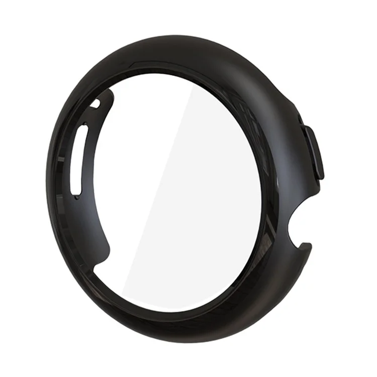 For Google Pixel Watch 2 / Pixel Watch Hard PC Watch Case Tempered Glass Screen Protector Drop-proof Protective Cover - Black