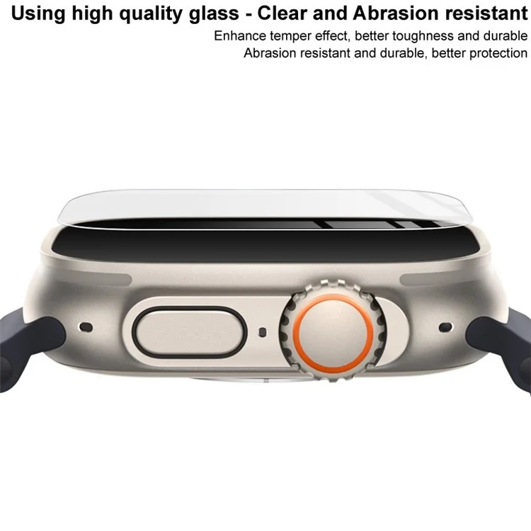 IMAK Série H para Apple Watch Ultra 2 49mm / Ultra 49mm Protetor de Tela Anti-Arranhões HD Claro Filme de Vidro Temperado