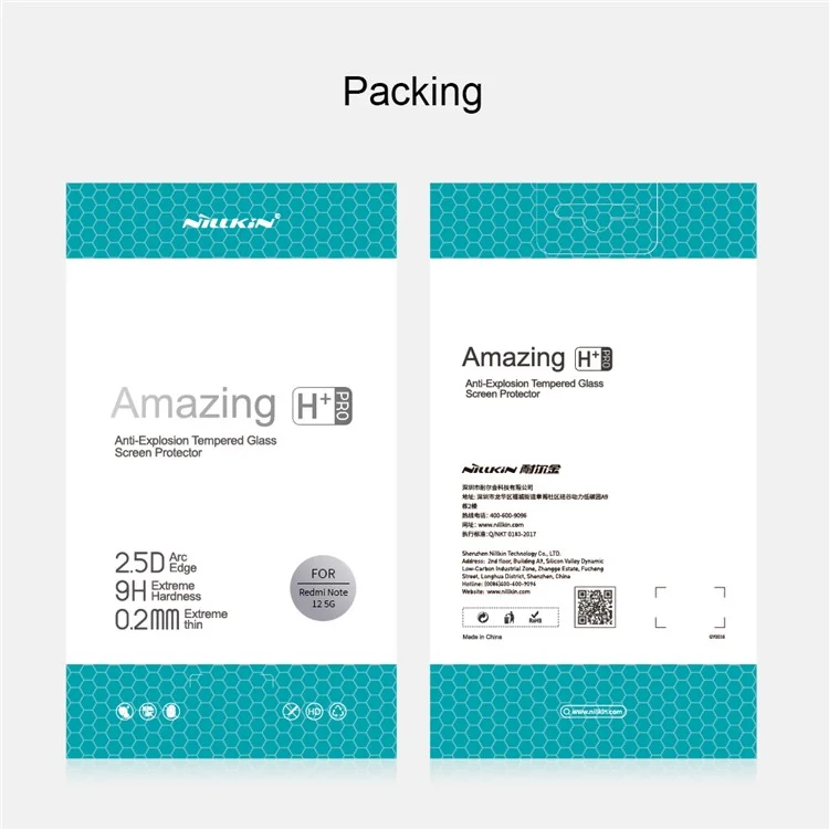 NILLKIN H+Pro для Xiaomi Redmi Note 12 5G (Китай) / (Индия) / (Глобальный) / Poco X5 5G HD Clear Anti-scratch Phone Screen Film Anti-glare AGC Glass Screen Protector