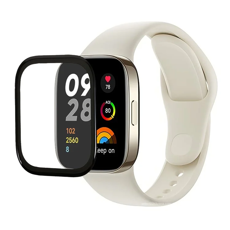 Compatible avec Xiaomi Redmi Watch 3 Protecteur d'écran Couverture complète Anti-rayure PMMA Film HD de montre