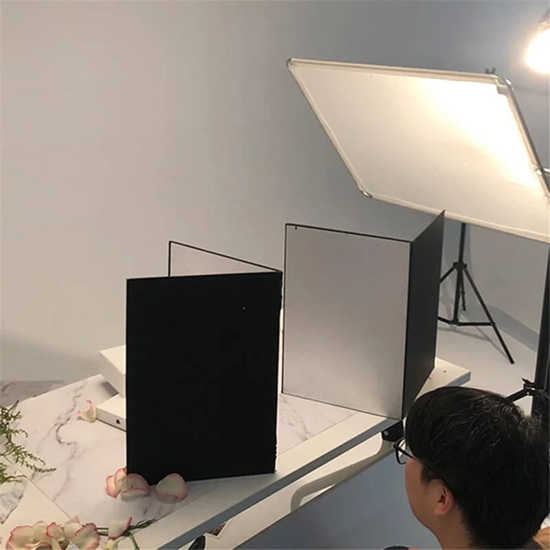 A3-storlek Tvåvikt ljusreflektorbräda Fotograferingsreflektor Kartong ljusdiffuser Papp (Grön och Vit)