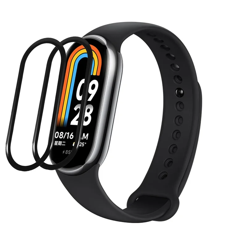 2 pièces / Paquet pour Xiaomi Smart Band 8 Smartwatch Protecteur d'écran PMMA HD Clair Protecteur Film