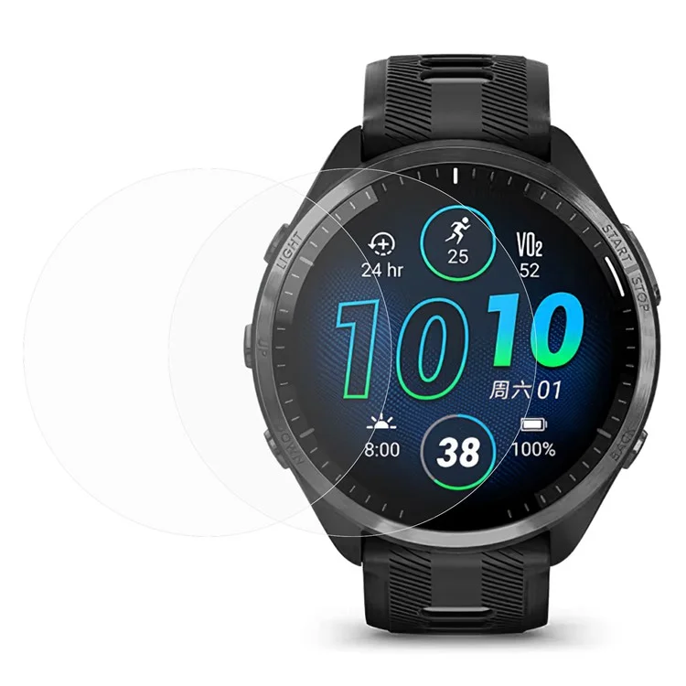 2 Piezas / Paquete Protector de Pantalla de Smartwatch para Garmin Forerunner 965, Película Transparente HD de TPU