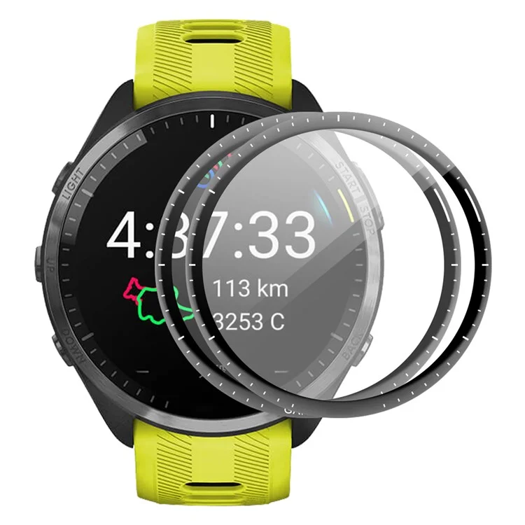 ENKAY HAT PRINCE 2Pcs / Set Anti-Scratch Screen Film for Garmin Forerunner 965, Soft PC Edge+PMMA 3D Curved Full Screen Protector
