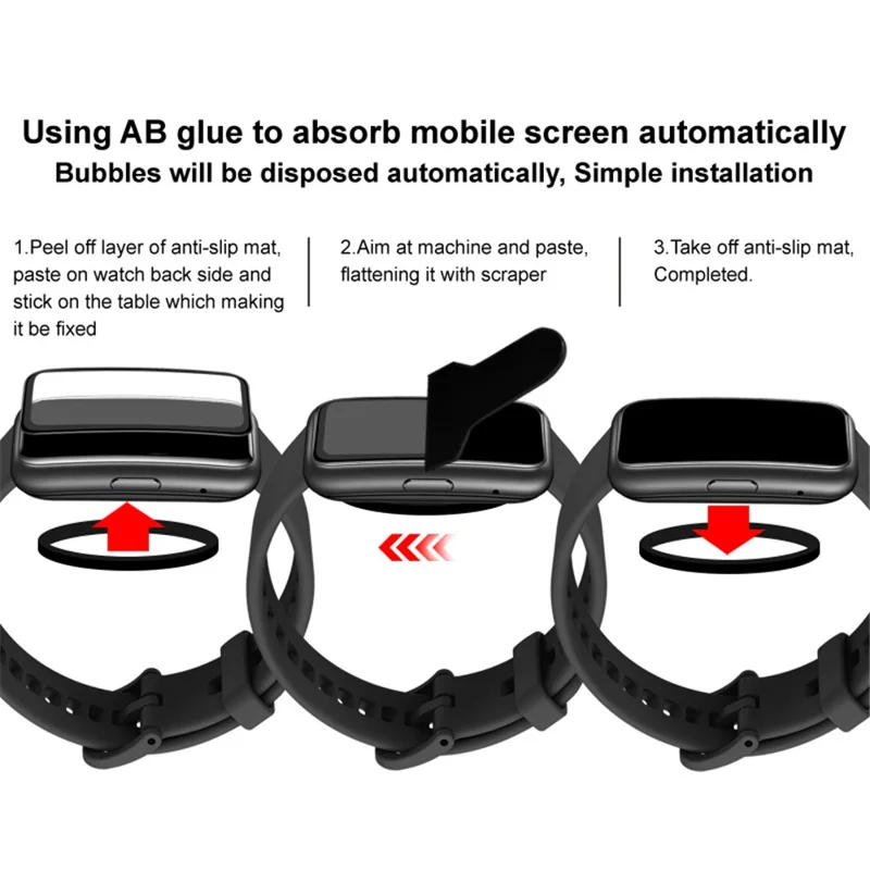 IMAK For Xiaomi Mi Band 7 Tempered Glass Screen Protector Ultra Clear Abrasion Resistant Watch Film