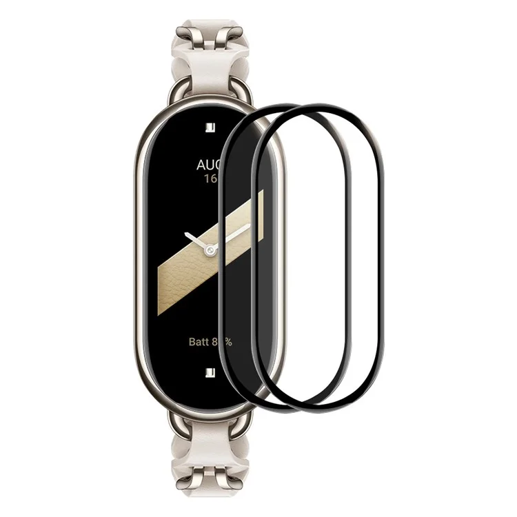ENKAY HAT PRINCE 2Pcs / Set для Xiaomi Smart Band 8 Watch Screen Film Soft PC Edge+PMMA 3D Curved Full Screen Protector