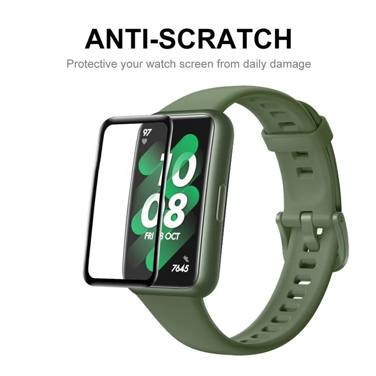 Enkay Hat-prince 2pcs / Установите Для Huawei Band 8 Watch Screen Sprotector Soft PC Edge+PMMA 3D Кричная Полная Обложка