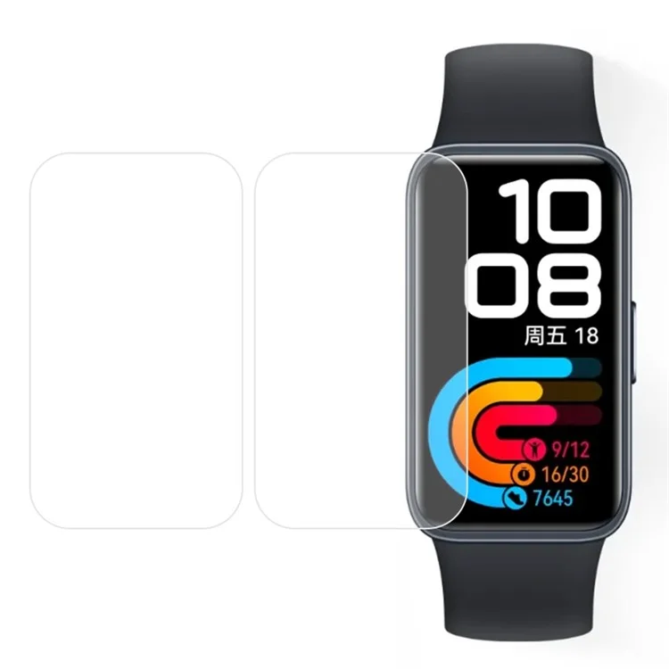 For Huawei Band 10 / Band 8 / Band 8 NFC / Band 9 / Band 9 NFC 2Pcs TPU Screen Protector Anti-Scratch HD Clear Watch Protective Film
