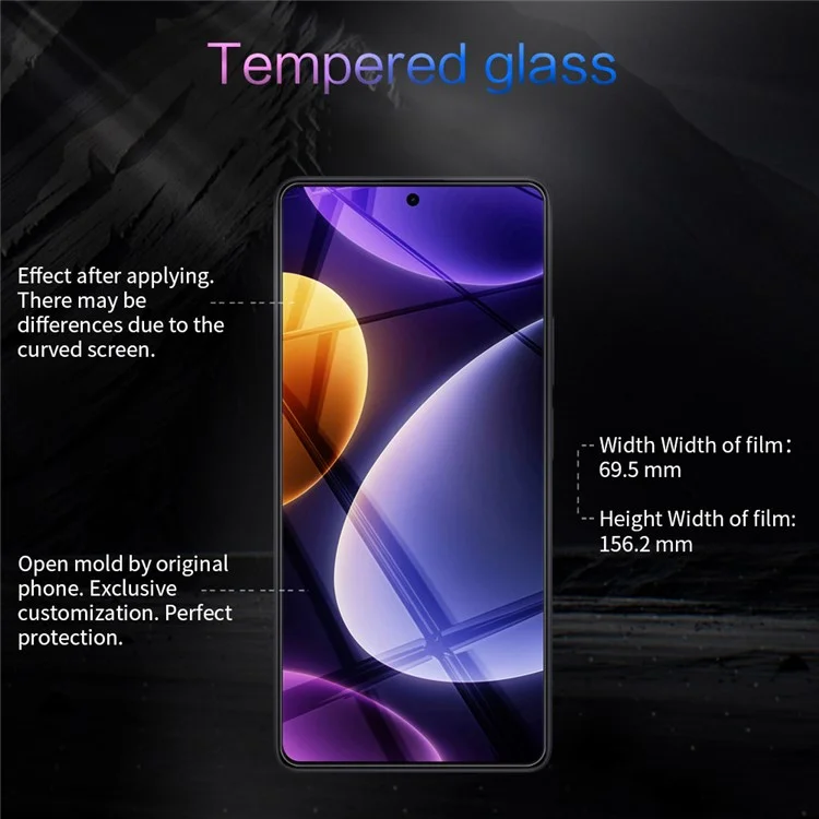 NILLKIN H+Pro für Xiaomi Redmi Note 12 Turbo / Poco F5 5G Bildschirmschutz Antiexplosionsschutz HD-Klares AGC-Glasfilm