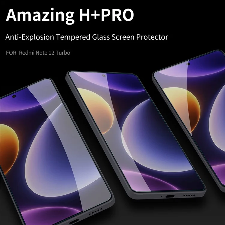 NILLKIN H+Pro für Xiaomi Redmi Note 12 Turbo / Poco F5 5G Bildschirmschutz Antiexplosionsschutz HD-Klares AGC-Glasfilm