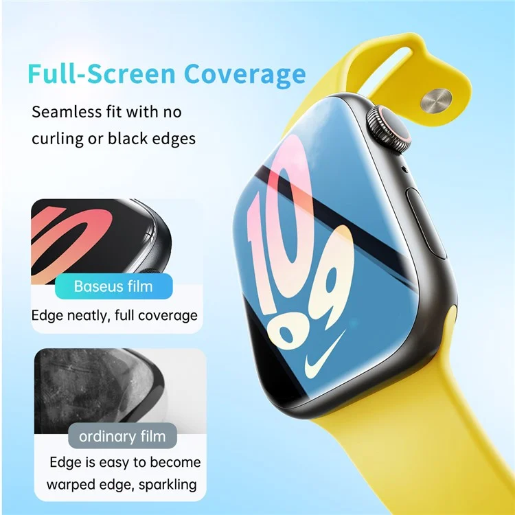 BASEUS 2Pcs Screen Protector per Apple Watch SE (2023) / SE (2022) / SE / 6 / 5 / 4 40mm, Pellicola Protettiva per Schermo in TPU Autoriparante