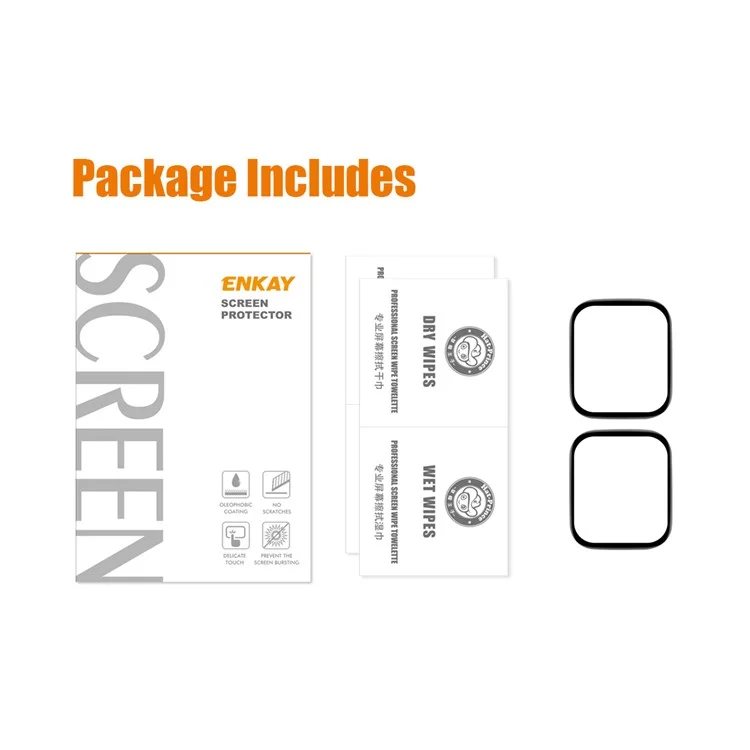 ENKAY HAT PRINCE 2Pcs / Set pour Xiaomi Redmi Watch 3 Lite / Watch 3 Active Protecteur d'écran Full Screen 3D Curved Soft PC Edge+PMMA HD Clear Film