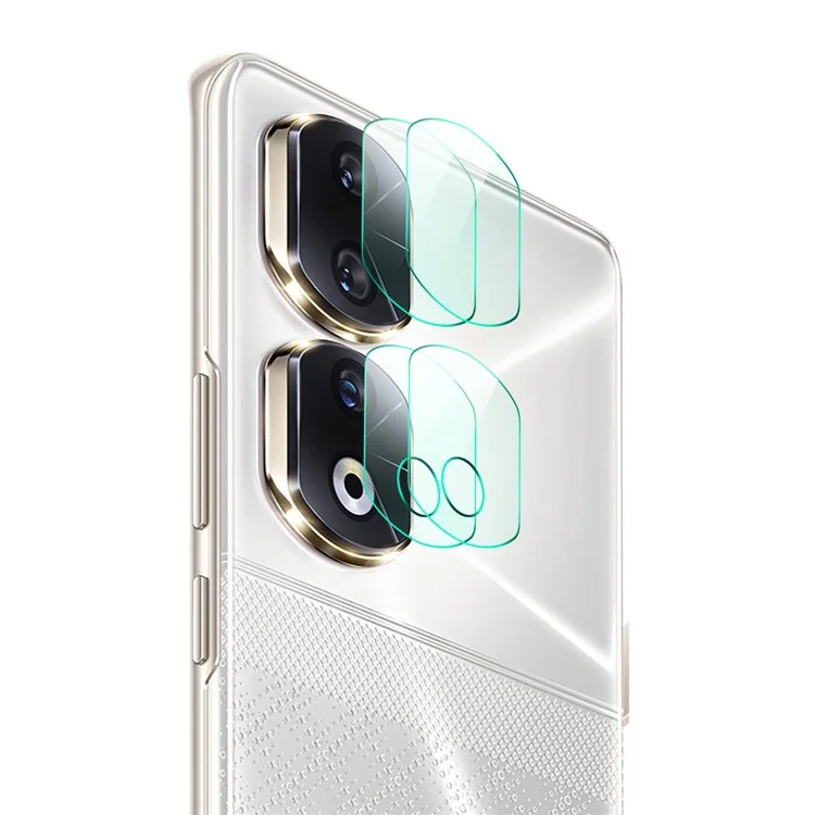 Filme de lente de câmera ENKAY HAT PRINCE 2 Set Back para Honor 90 Pro, vidro de alumínio-silício de 9H de alta resistência 0,2 mm HD Protetor de lente da câmera