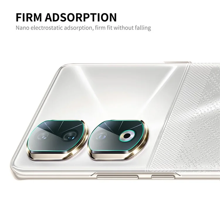 Filme de lente de câmera ENKAY HAT PRINCE 2 Set Back para Honor 90 Pro, vidro de alumínio-silício de 9H de alta resistência 0,2 mm HD Protetor de lente da câmera