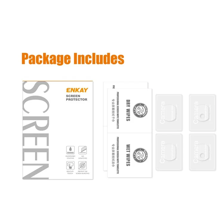 Filme de lente de câmera ENKAY HAT PRINCE 2 Set Back para Honor 90 Pro, vidro de alumínio-silício de 9H de alta resistência 0,2 mm HD Protetor de lente da câmera