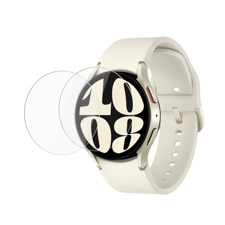 2Pcs / Set For Samsung Galaxy Watch7 40mm / Watch6 40mm Protetor de Tela de Vidro Temperado 2.5D Arc Edge Ultra Clear Film