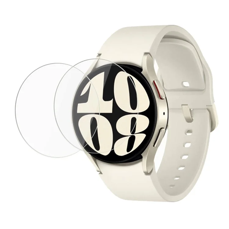 2 Stück / Set für Samsung Galaxy Watch7 44mm / Watch6 44mm Gehärtetes Glas-Bildschirmschutz 2,5D Arc-Rand-Watchfilm