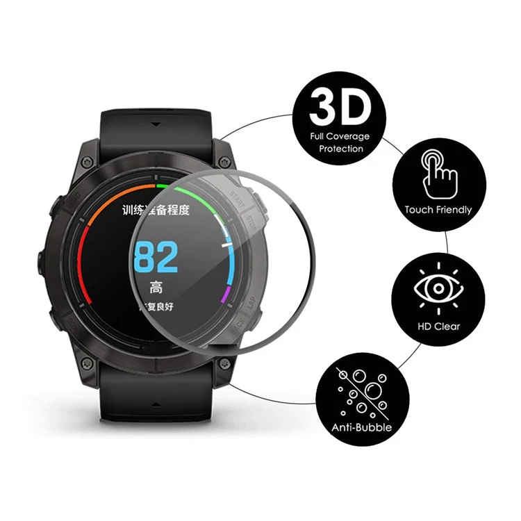 ENKAY HAT PRINCE 2Pcs / Set per Garmin epix Pro (Gen 2) 47mm Full Cover Watch Screen Film 3D Curved Soft PC Edge+PMMA Screen Protector