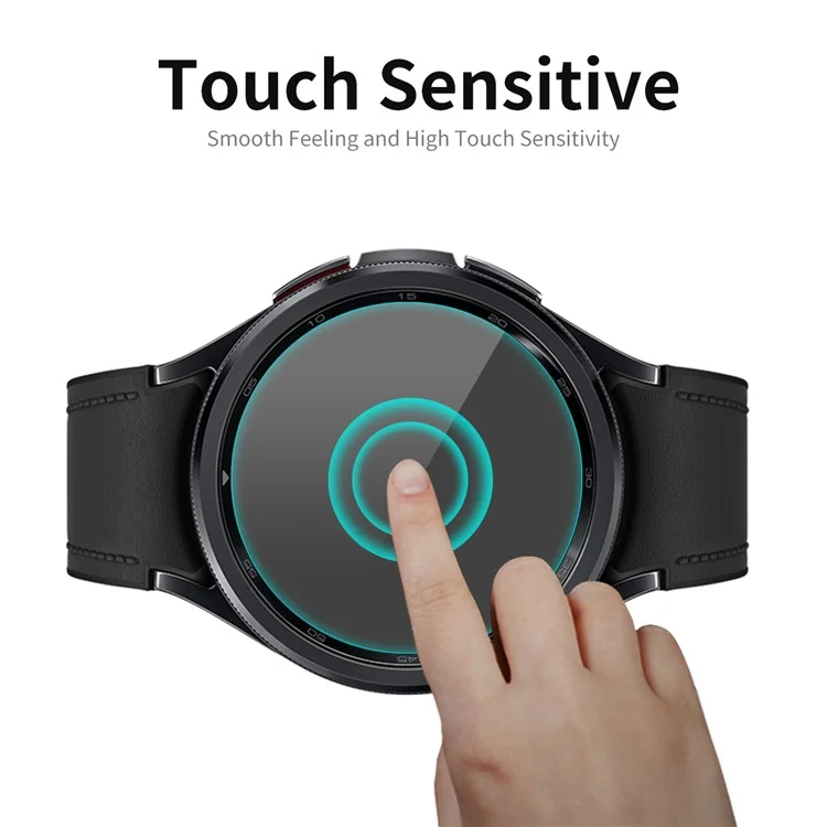 ENKAY HAT PRINCE 5PCS High Aluminum-silicon Glass Film for Samsung Galaxy Watch6 Classic 43mm, 0.2mm 9H Anti-scratch Screen Protector