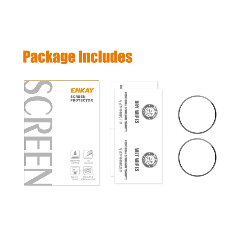 ENKAY HAT PRINCE 2 pièces / Ensemble pour Samsung Galaxy Watch7 40 mm / Watch6 40 mm Film de protection d'écran HD Clear 3D Curved Soft PC Edge+PMMA Full Screen