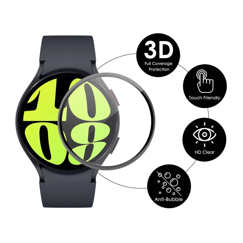 ENKAY HAT PRINCE Watch Screen Protector for Samsung Galaxy Watch7 44mm / Watch6 44mm 3D Curved PC Edge+PMMA Full Cover Film