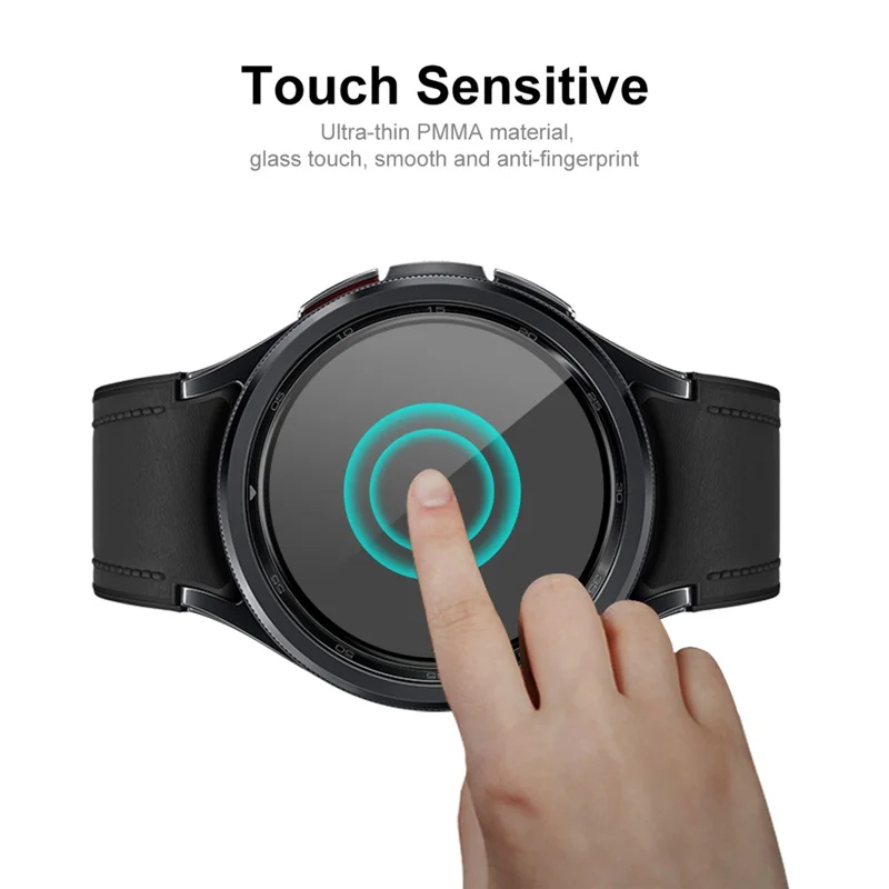 ENKAY HAT PRINCE 5Pcs PMMA Screen Film per Samsung Galaxy Watch6 Classic 43mm 3D Curved Soft PC Edge Full Screen Protector