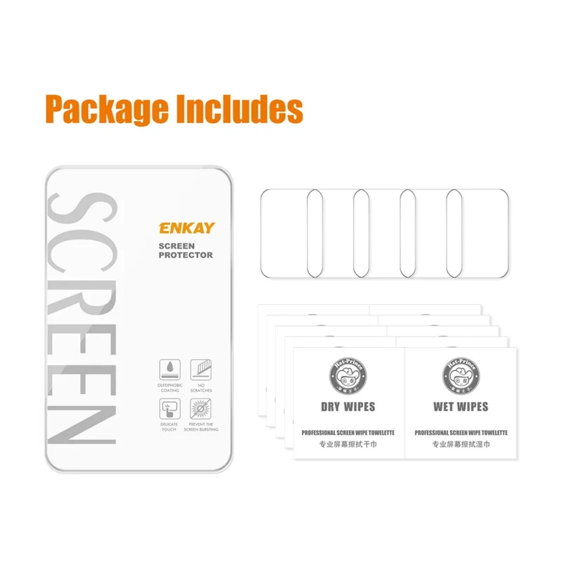 Protector de pantalla ENKAY HAT PRINCE 5Pcs para Xiaomi Smart Band 8 Pro Vidrio de aluminio-silicio de alta calidad 0.2mm 9H Película protectora
