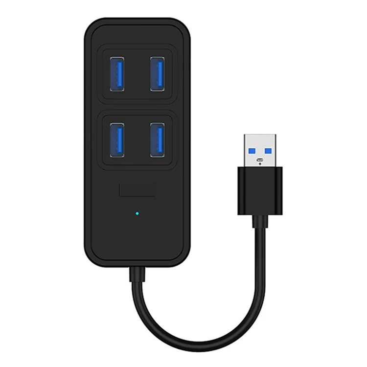 1901U 5-in-1 Portable USB Hub Adapter USB-A Docking Station USB Male to USB3.0*4+DC 5W Converter (No CE)