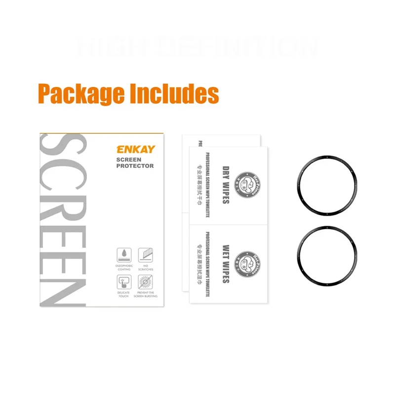 ENKAY HAT PRINCE 2Stk. für Garmin Venu 3 PMMA Vollbildfilm 3D gebogener weicher PC-Rand Bildschirmschutz