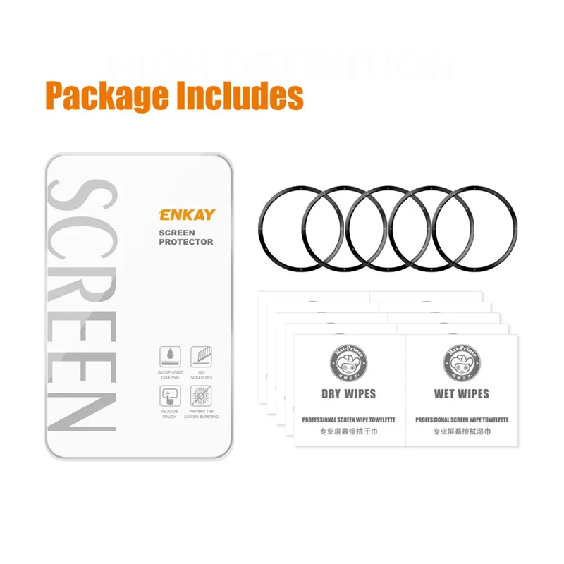 ENKAY HAT PRINCE 5Pcs Für Garmin Venu 3 Uhr PMMA Bildschirmschutz 3D Curved Soft PC Edge Vollständige Abdeckungsfolie
