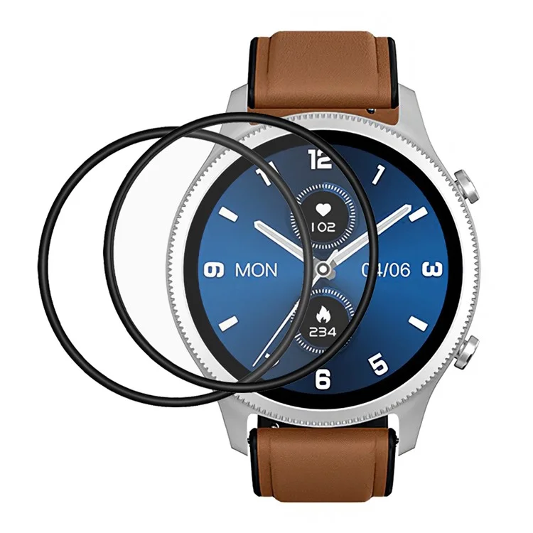 2Pcs / Pack For NoiseFit Halo PMMA Watch Screen Protector Bubble Free HD Clear Film