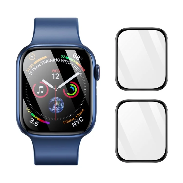 DUX DUCIS 2Pcs Clear Screen Protector für Apple Watch Series 9 8 7 41mm , 3D Curved Edge TPE+PMMA Watch Film Guard