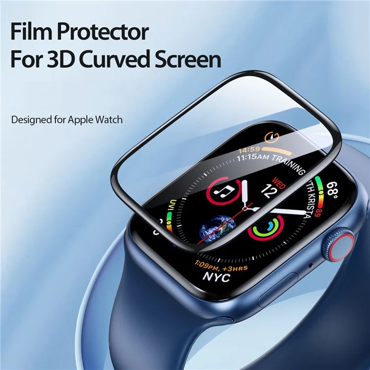DUX DUCIS 2Pcs Clear Screen Protector für Apple Watch Series 9 8 7 41mm , 3D Curved Edge TPE+PMMA Watch Film Guard