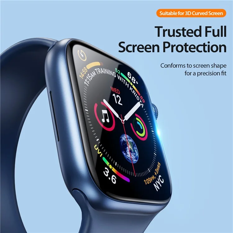 DUX DUCIS 2Pcs Clear Screen Protector für Apple Watch Series 9 8 7 41mm , 3D Curved Edge TPE+PMMA Watch Film Guard