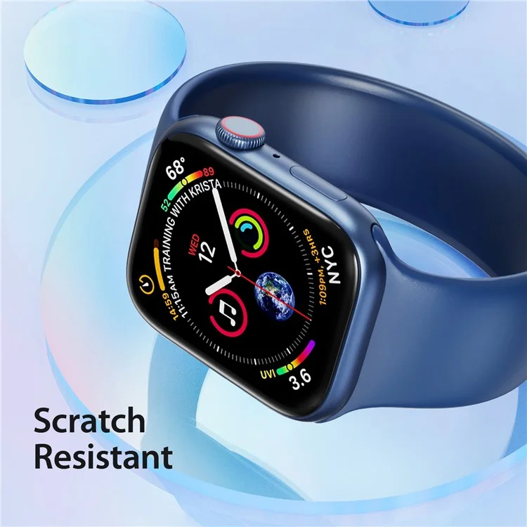 DUX DUCIS 2Pcs Clear Screen Protector für Apple Watch Series 9 8 7 41mm , 3D Curved Edge TPE+PMMA Watch Film Guard