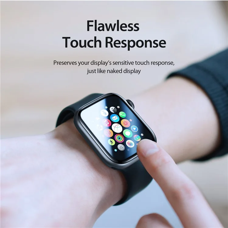 DUX DUCIS 2Pcs Clear Screen Protector für Apple Watch Series 9 8 7 41mm , 3D Curved Edge TPE+PMMA Watch Film Guard