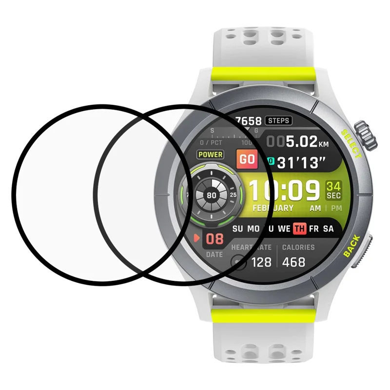 2Pcs / Pack For Huami Amazfit Cheetah Pro PMMA Screen Protector Ultra Clear Watch Protective Film