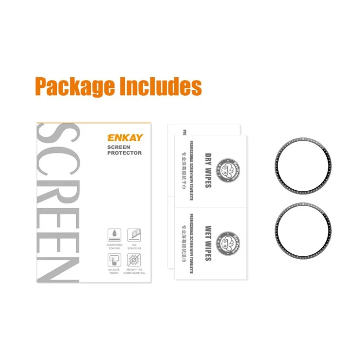 ENKAY HAT PRINCE 2Pcs For Huawei Watch GT 4 46mm Transparent Screen Protector 3D Curved Soft PC Edge + PMMA Full Cover Watch Film