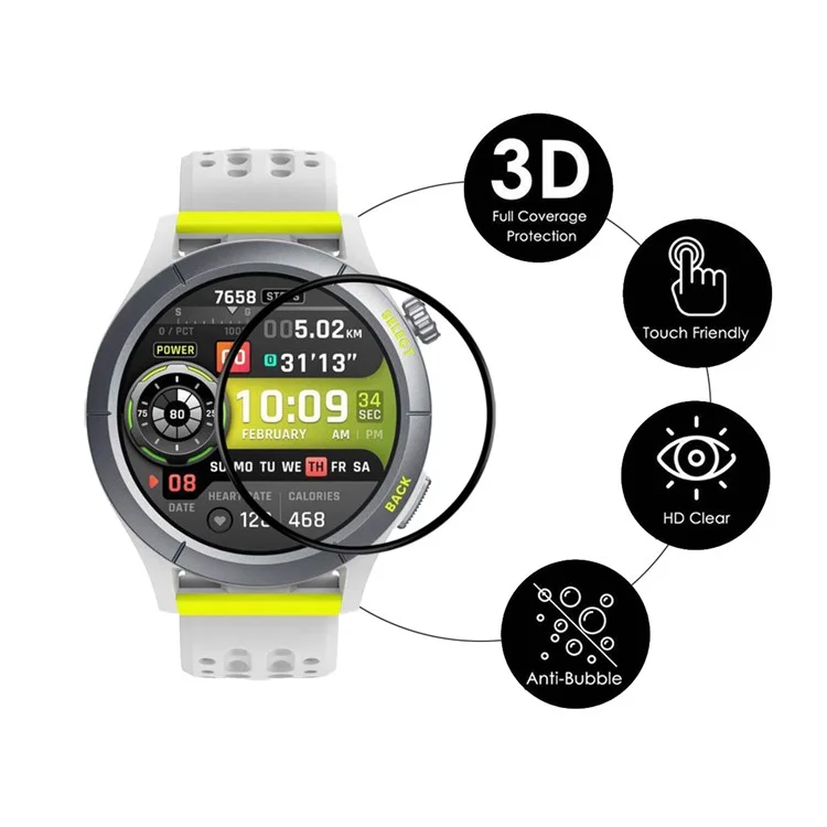ENKAY HAT PRINCE 2Pcs For Huami Amazfit Cheetah / Cheetah Pro Screen Protector Full Cover 3D Curved Soft PC Edge + PMMA Film