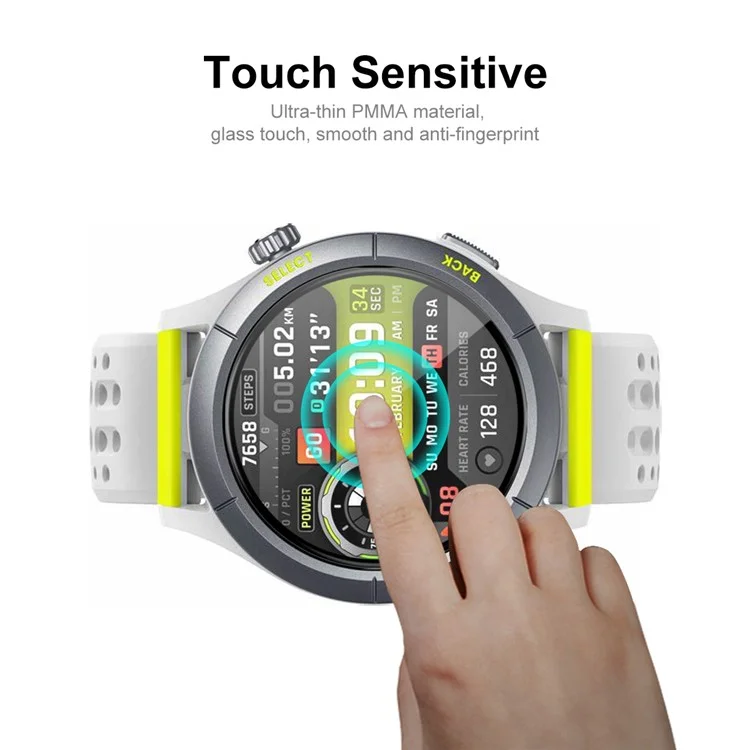 ENKAY HAT PRINCE 5Pcs For Huami Amazfit Cheetah / Cheetah Pro Screen Protector Clear 3D Curved Soft PC Edge + PMMA Smartwatch Film