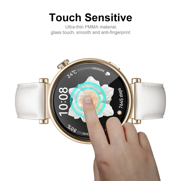 ENKAY HAT PRINCE Para Huawei Watch GT 4 41mm Protetor de Tela 3D Curvo Borda Suave + Filme de Cobertura Total PMMA