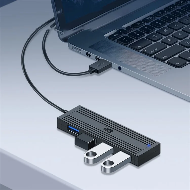 KAWAU H305-120 High Speed 4-Port USB-Hub USB 3.0 Splitter Expander für Laptop, Flash-Laufwerk, Tastatur