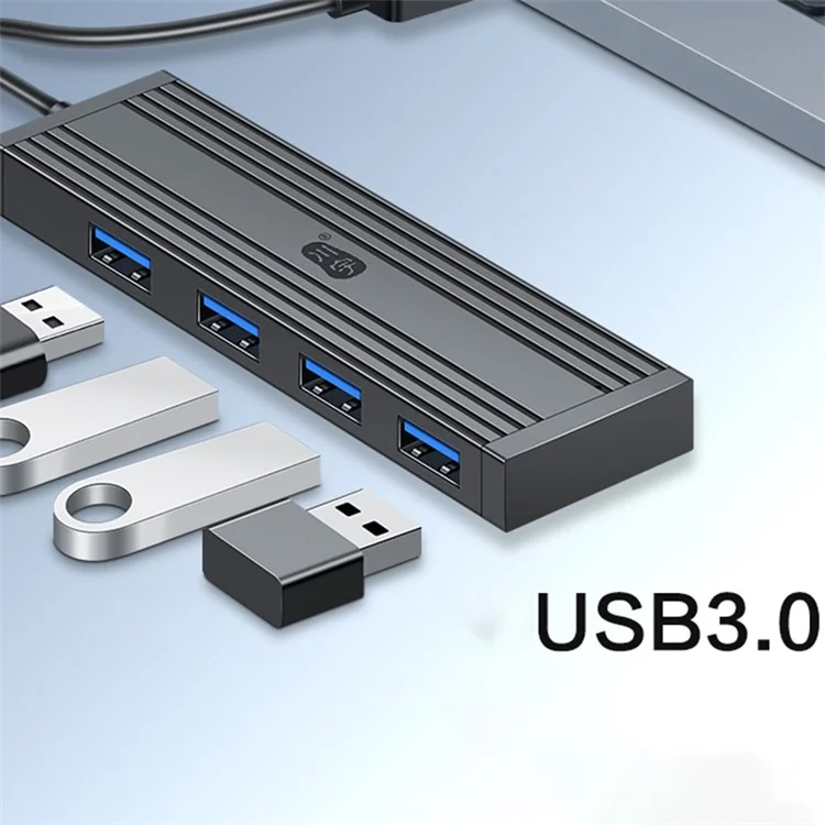 KAWAU H305-120 High Speed 4-Port USB-Hub USB 3.0 Splitter Expander für Laptop, Flash-Laufwerk, Tastatur