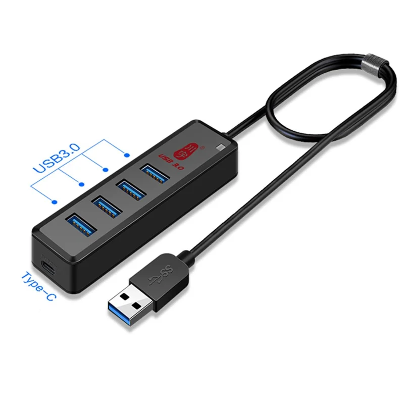 Kawau H302 60 cm Adaptador USB de Alta Velocidad 4 Usb3.0+estación de Acoplamiento de Puerto de Carga Tipo-c