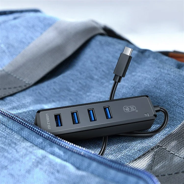 KAWAU H302pro Station d'accueil 30cm USB-C 10Gbps Concentrateur haute vitesse 4 USB3.2 G2 avec port de charge de type C