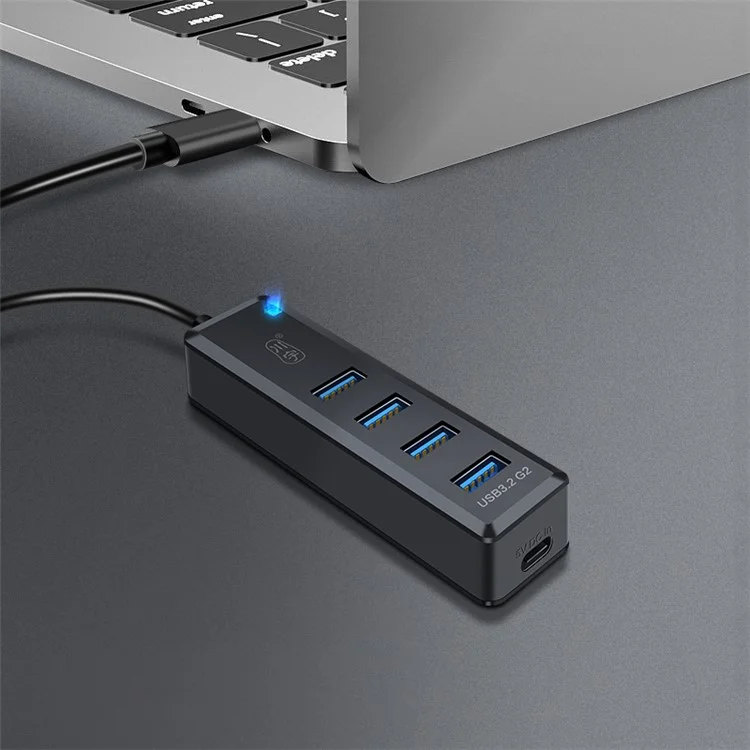 KAWAU H302pro Station d'accueil 30cm USB-C 10Gbps Concentrateur haute vitesse 4 USB3.2 G2 avec port de charge de type C