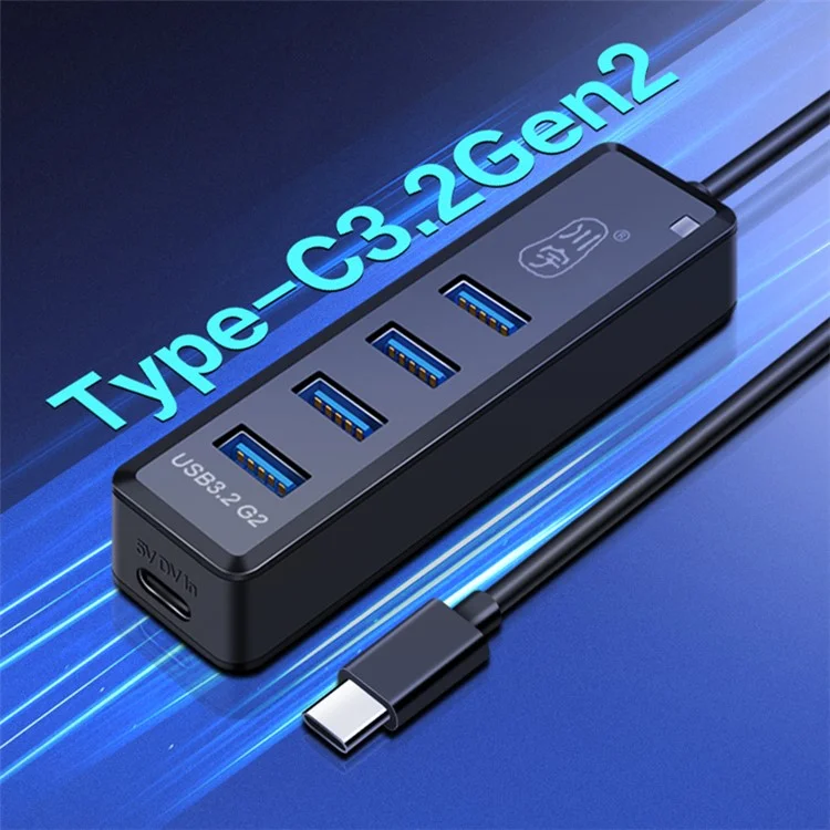 KAWAU H302pro Station d'accueil 30cm USB-C 10Gbps Concentrateur haute vitesse 4 USB3.2 G2 avec port de charge de type C