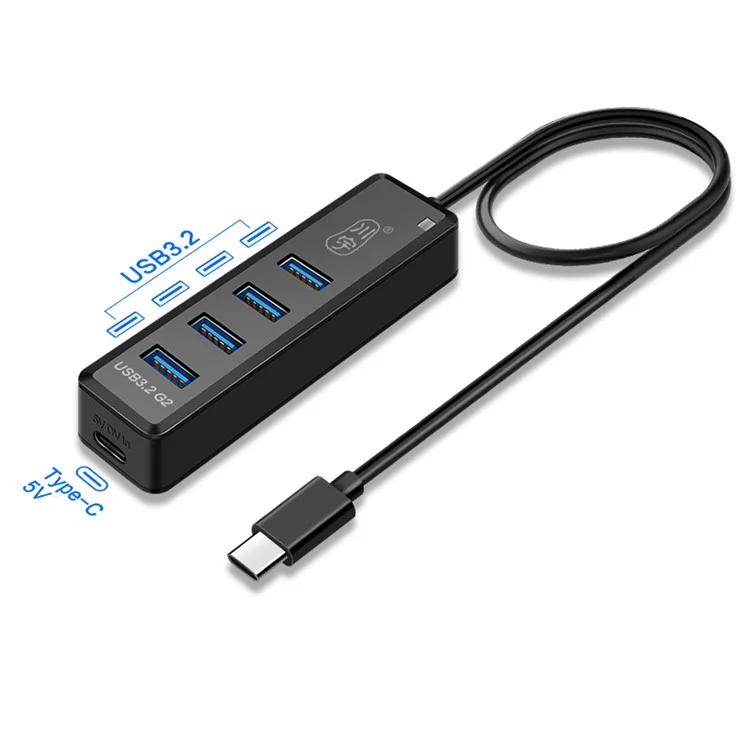 KAWAU H302pro Station d'accueil 30cm USB-C 10Gbps Concentrateur haute vitesse 4 USB3.2 G2 avec port de charge de type C